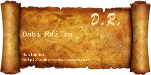Dabi Róza névjegykártya