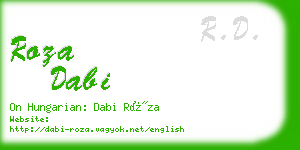 roza dabi business card